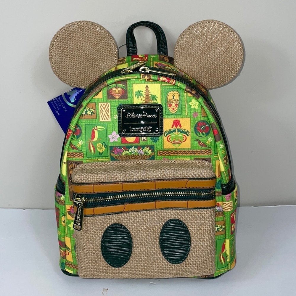 Loungefly Mickey Mouse The Main Attraction Tiki Room mini backpack NWT
